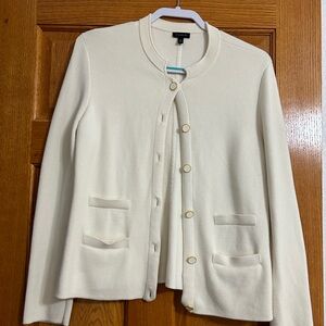 Talbots Button Down Sweater. This Sweater is Heavy to put on as a jacket. Ivory